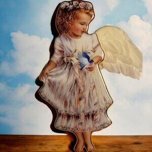 Heaven's Little Angels Porcelain Ornament ,Gentle Guardian Donna Brooks Bradford